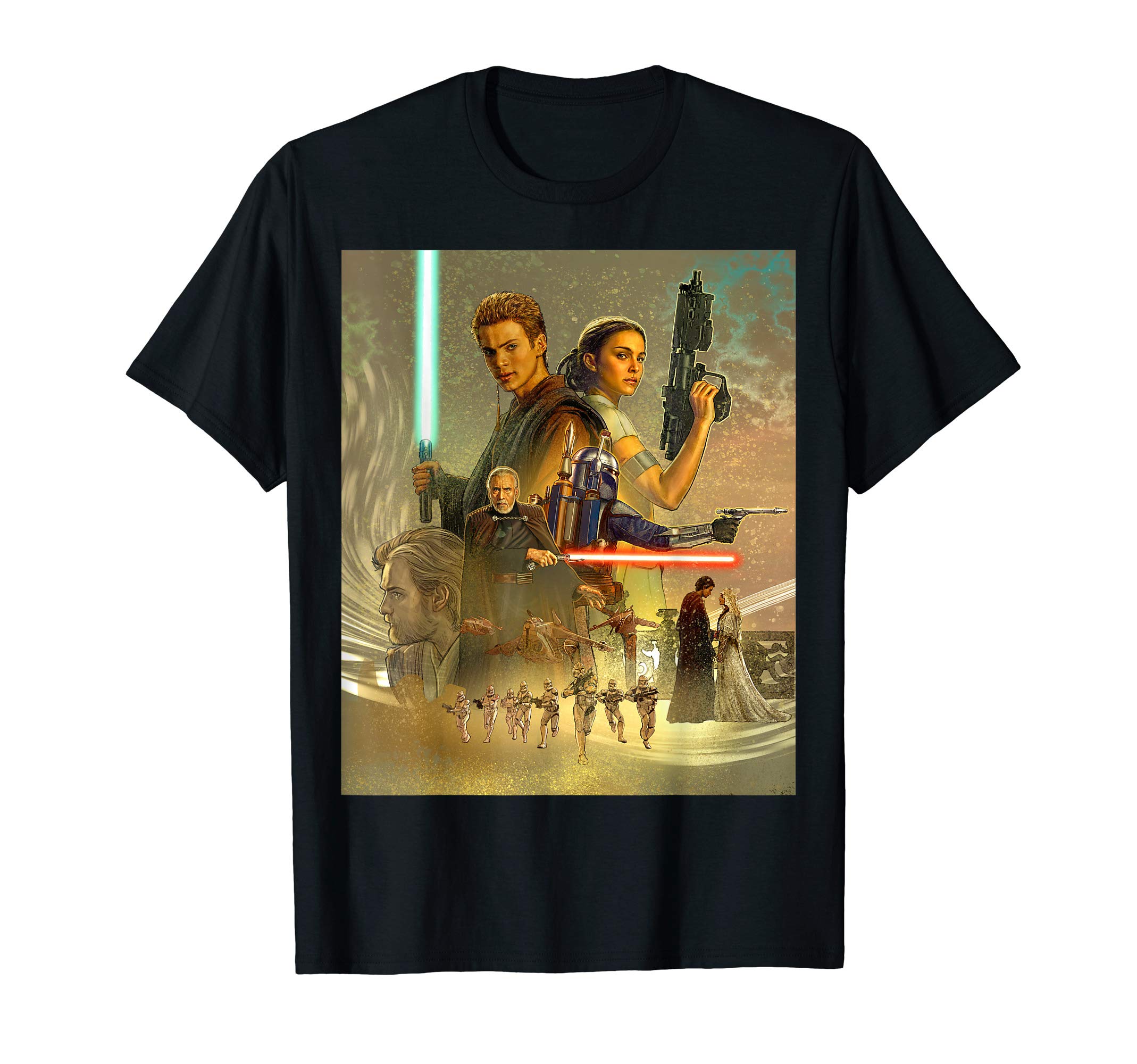 STAR WARSCelebration Mural Attack of the Clones T-Shirt T-Shirt