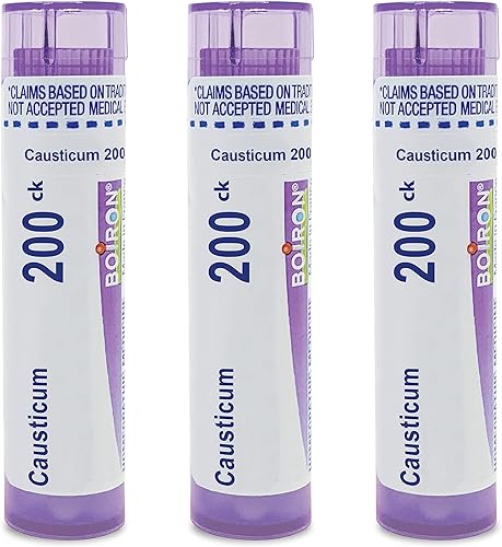 Boiron Causticum 200Ck Medicina homeopática para el alivio de la incontinencia vesical - Paquete de 3 (240 pellets)