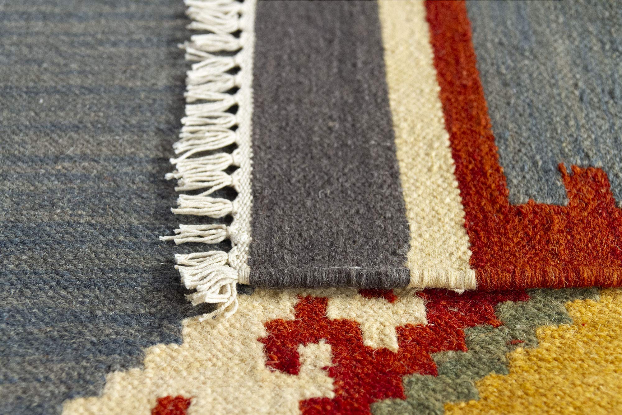 HAMID - Tappeto di Design Orientale Kilim Lori, Tappeti di Lana, Kilim Tessuti a Mano, Tappeti per Sala da Pranzo, Camera da Letto, Soggiorno, Corridoio, Salotto (D.1, 250x80 cm)