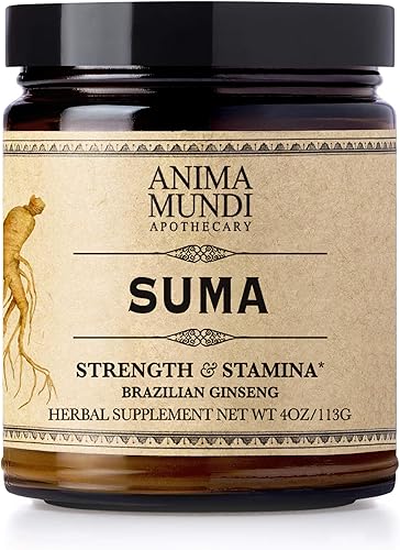 Anima Mundi Apothecary Suma - Polvo de raíz de ginseng brasileño, apoyo energético superalimentario, suplemento de hierbas energizante, añade a