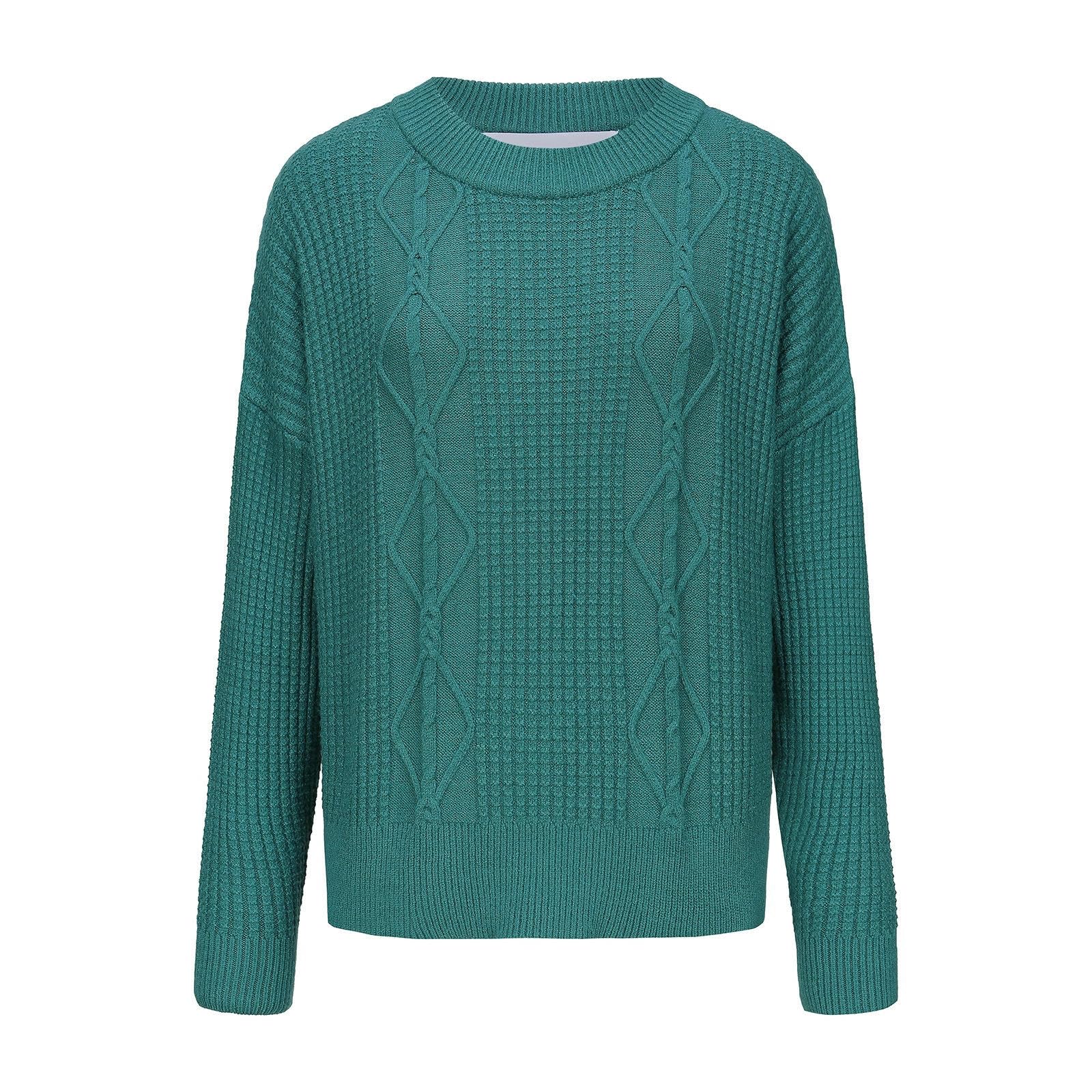 Maglione Dolcevita da Donna Maglieria Donna, Pullover in Maglia A Maniche Lunghe-Bianco-pp