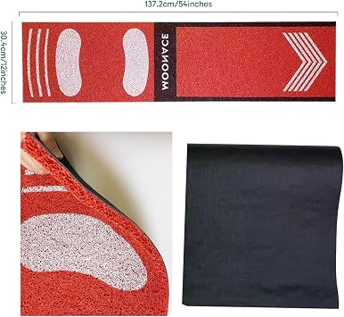 Softball Pitching Mat Wear Resistant Portable Auxiliary Tool for Batting Stance Practice 54 x 12 inches for Young People Beginner,Indoor/Outdoor Practice Baseball Strike Zone Mat