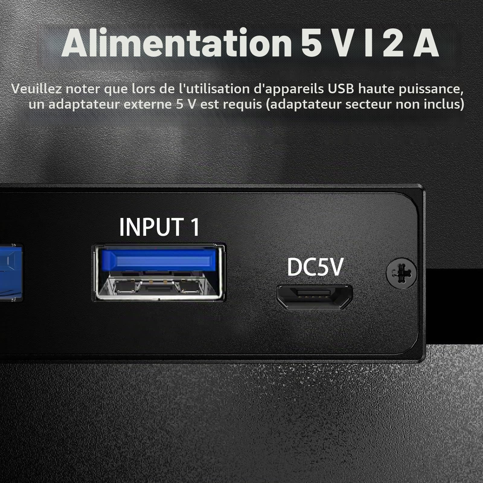 Switch USB 3.0, 4 Entrées 4 Sorties Commutateur USB KVM Switch 4 Ports pour 4 PCs pour Clavier Souris Clé USB Disque Imprimante, Télécommande Filaire et 4 Câbles USB 3.0 Inclus