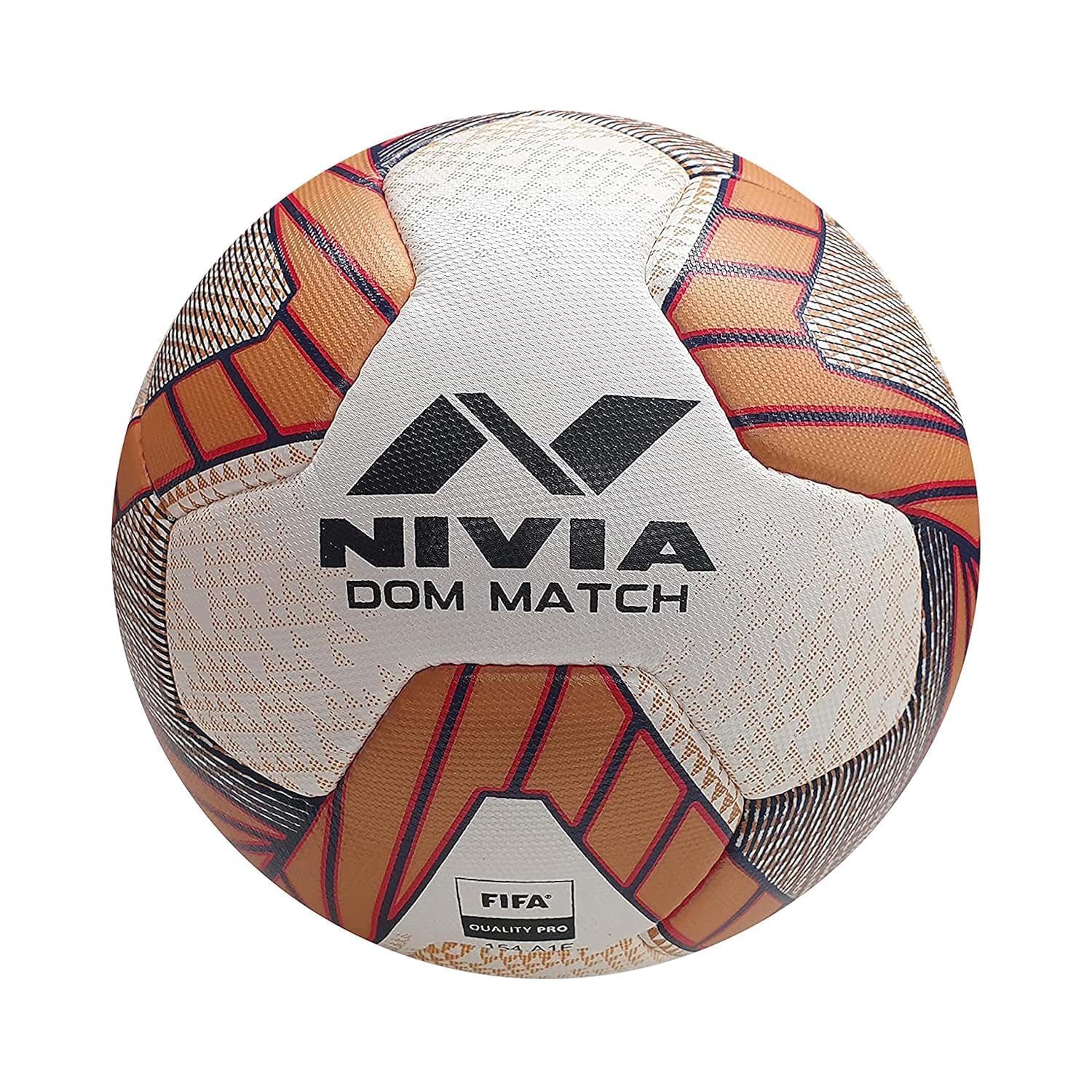 Nivia Dom Match PU Football/Soccer Ball-Golden, Size-5 (DOM01)