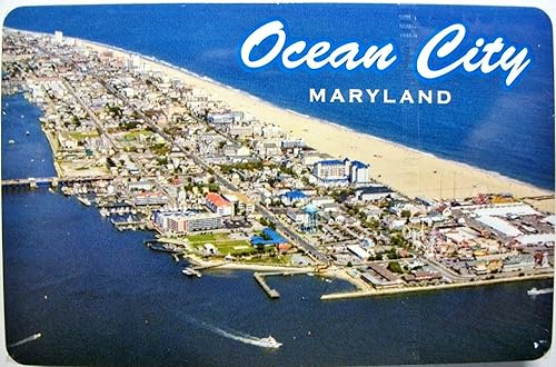 Miniatura 1 de Ocean City Maryland - Juego de cartas de recuerdo con vista aérea