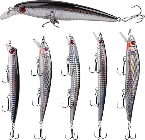 Kit de señuelos de pesca de agua salada, señuelos de pesca de surf, señuelos de pesca de agua salada, señuelos de buceo profundo, Jerkbait Topwater