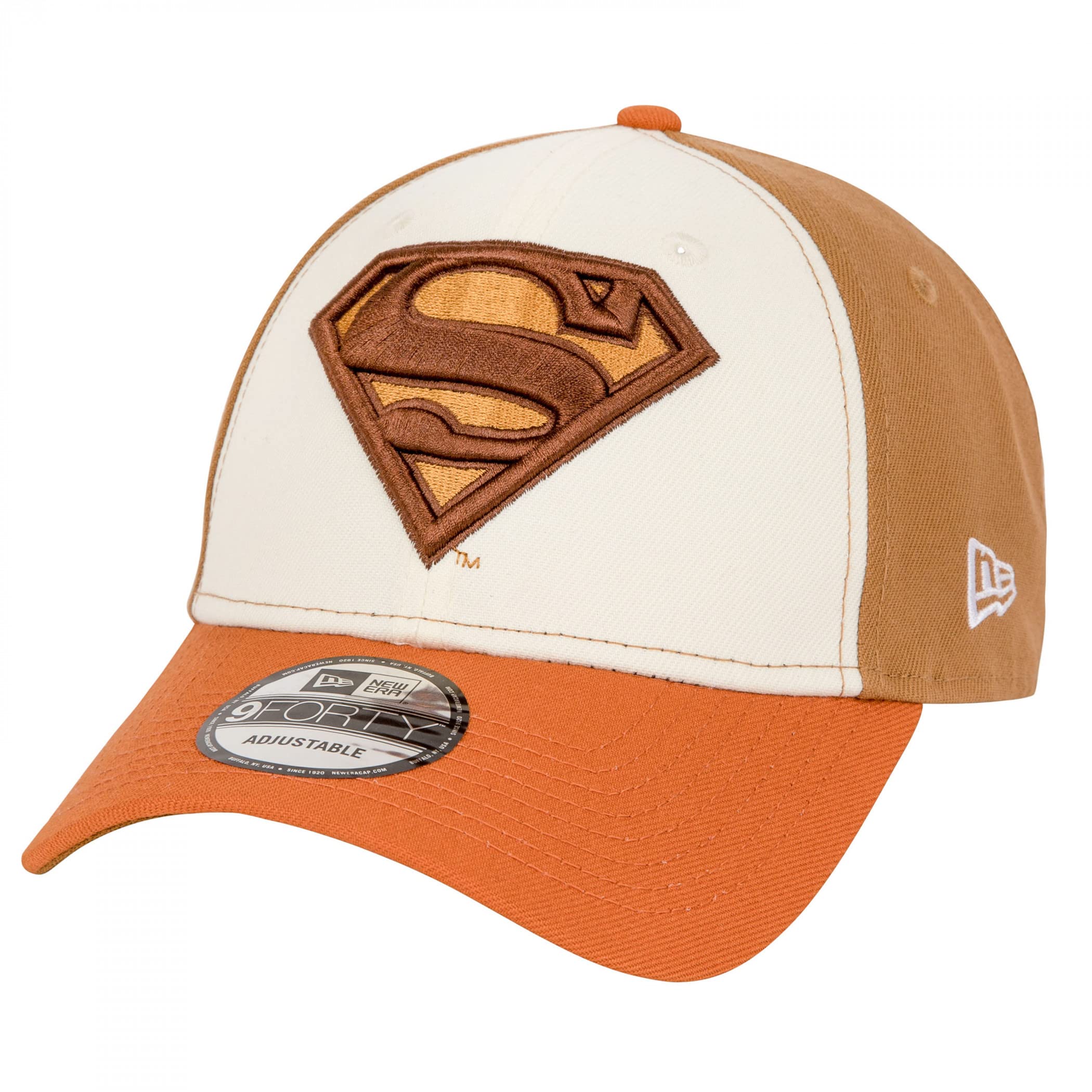 New Era Unisex Beige 9Forty Snapback Cap - Superman /Brown