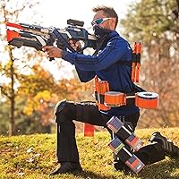 Vista 6 de BOROLA Bandolier - Correa de hombro con balas suaves, clip ajustable, para dardos y munición, compatible con Nerf Blasters