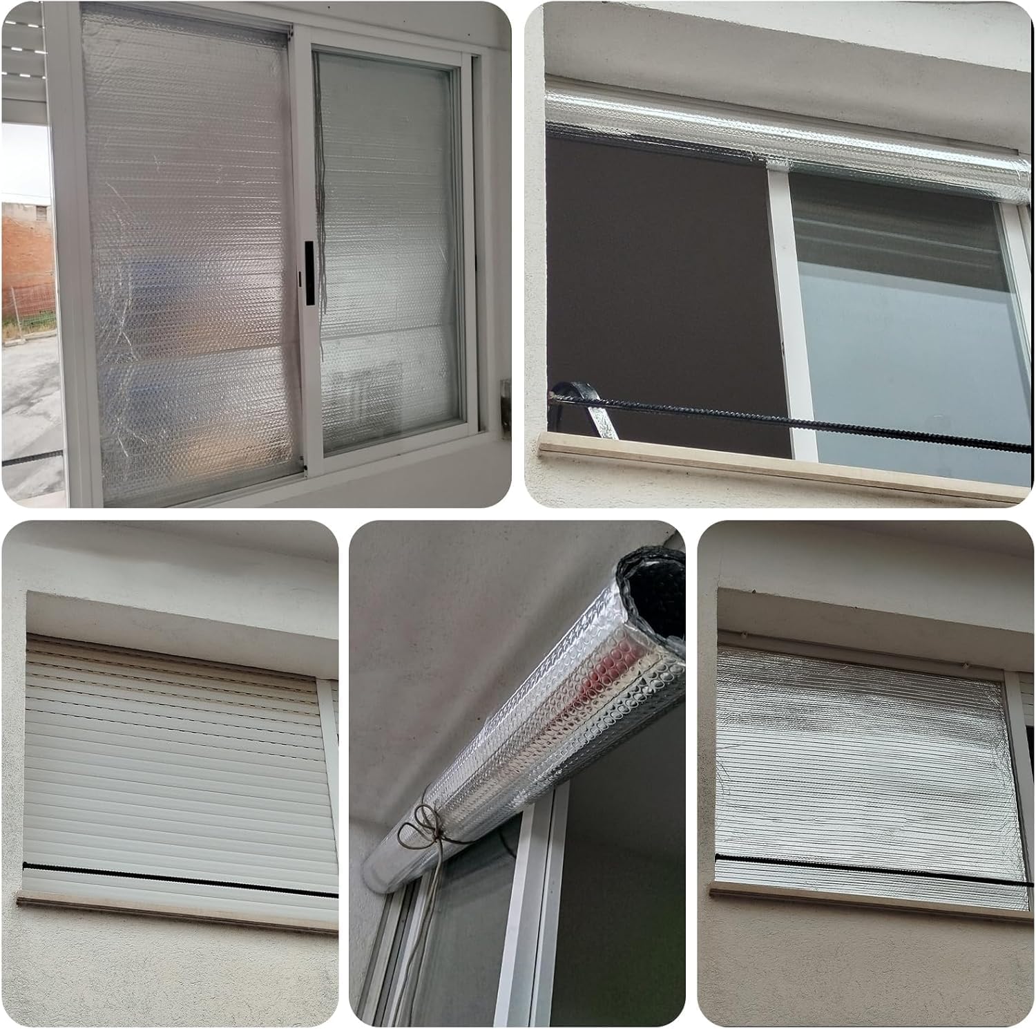 AISLANTE TERMICO MULTIUSOS | Reduce el Frio y el Calor | Rollo Aislante Termico para Ventana, Pared, Suelo, Techo, Coche, Garaje,Camper (2.5x1.20m | 3m² sin cintas)