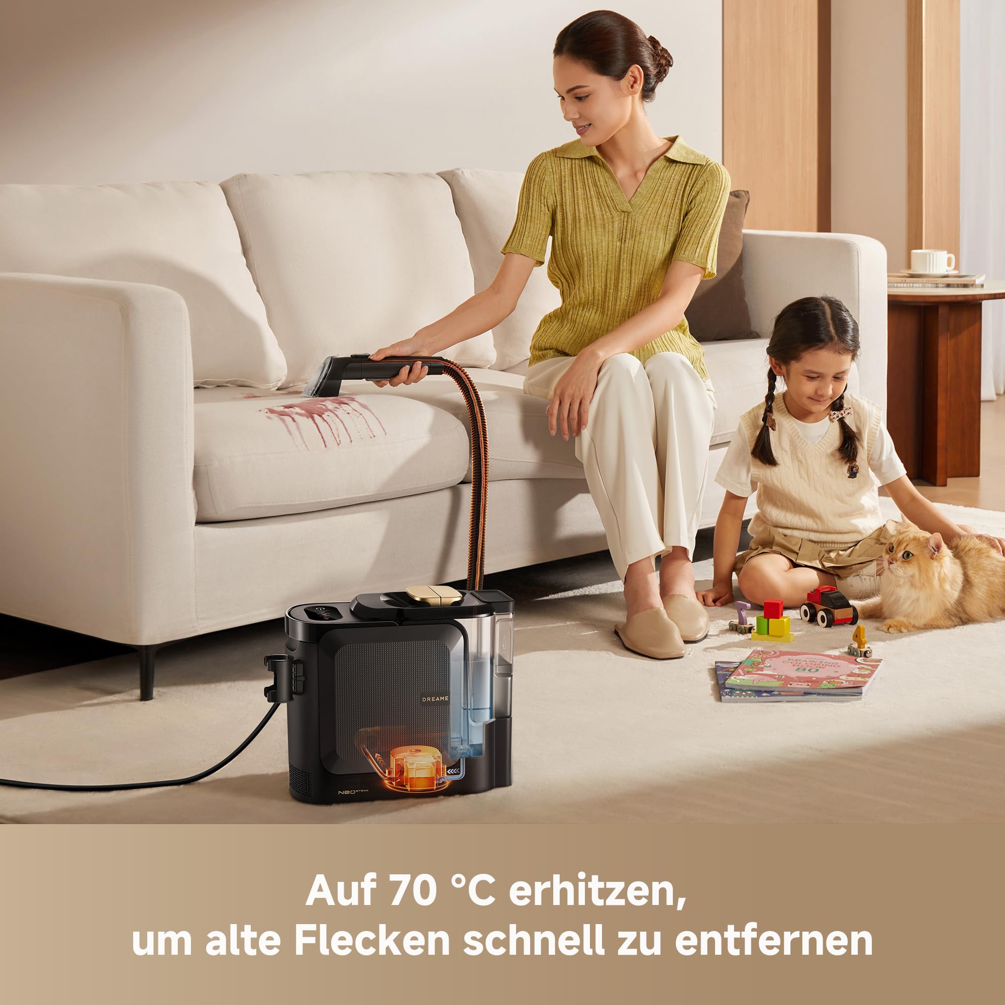 DREAME N20 Steam, tragbarer Fleckenreiniger für Teppiche, 100 °C Dampf