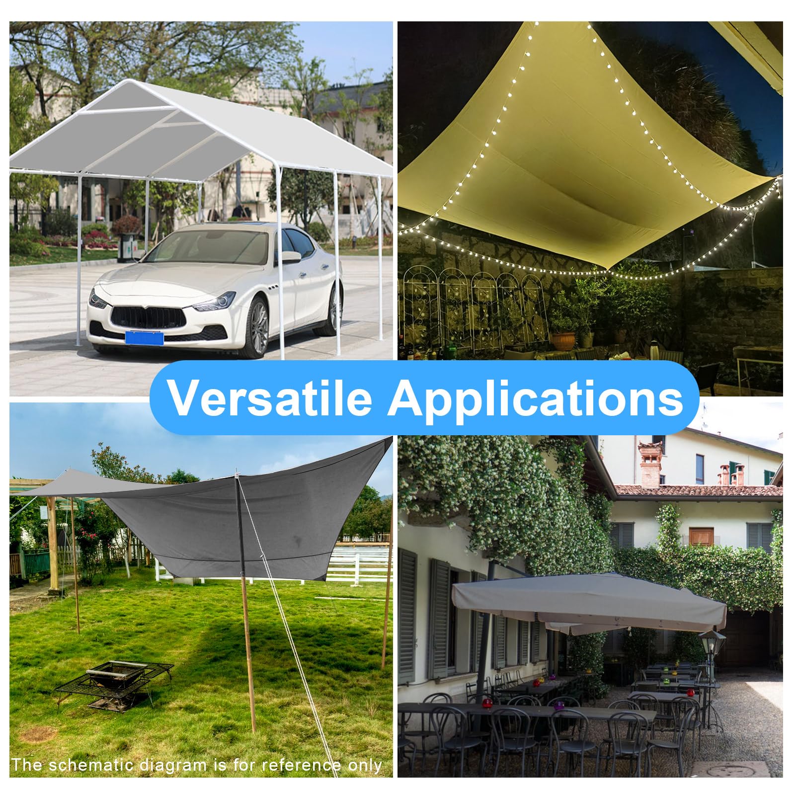 Heavy Duty Carport Canopy Cover - 10x20 Ft -6 Heavy Duty Carport Canopy Cover - 10x20 Ft -6