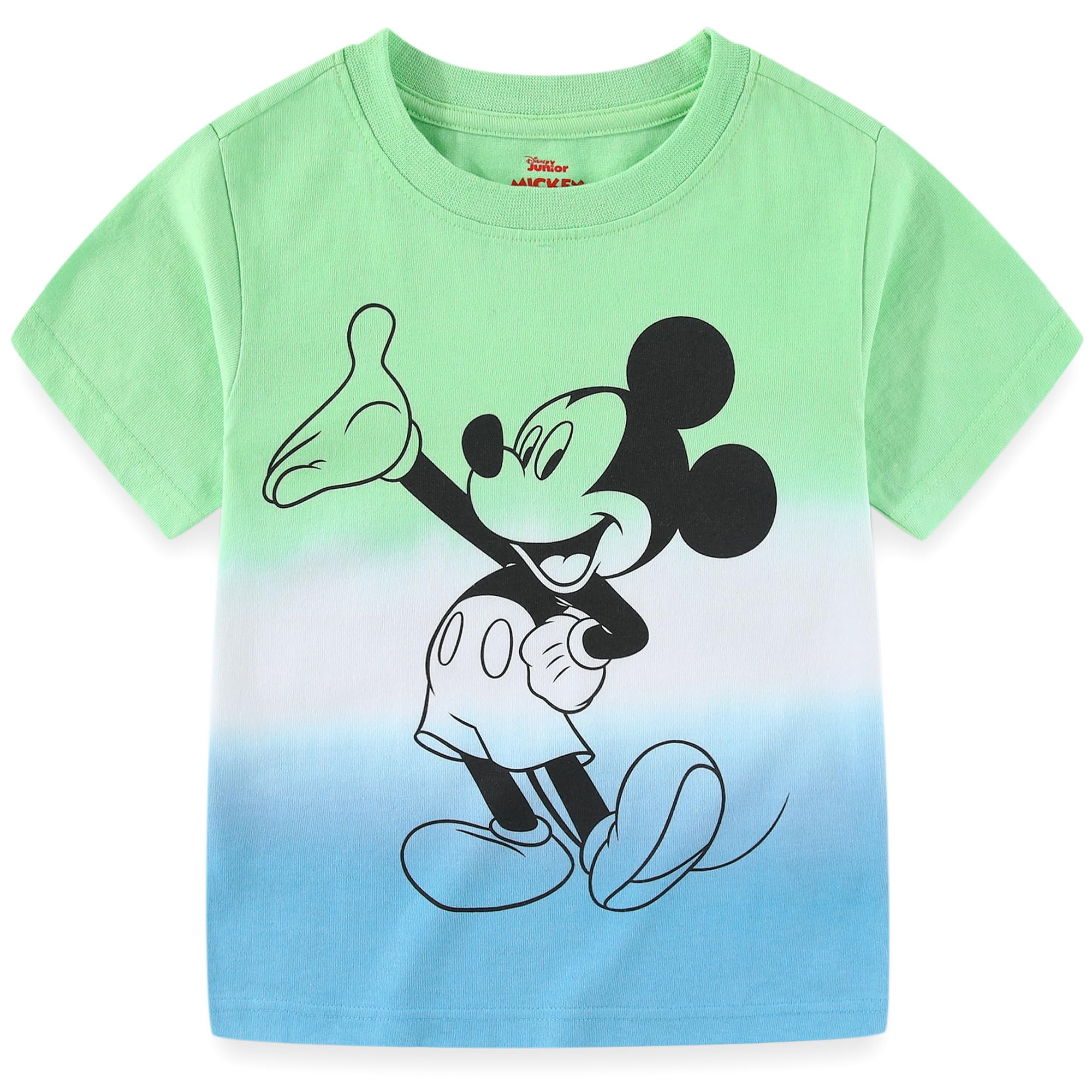 Mickey Mouse Boys T-Shirt for Infants, Toddlers and Little Kids – Green/Orange/Grey/Blue/Yellow