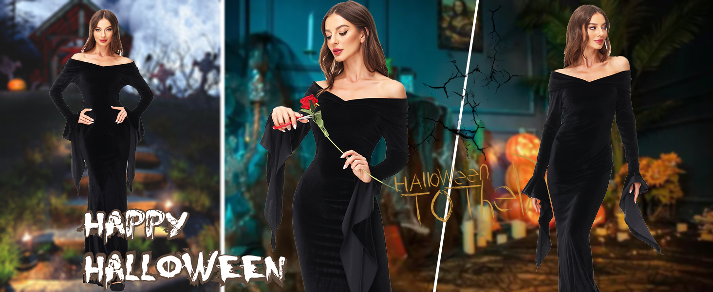 Amazon.com: LUYANA Halloween Costumes Women Cosplay Maxi Velvet Dresses A- Black XS : Clothing, Shoes & Jewelry Amazon.com: LUYANA Halloween Costumes Women Cosplay Maxi Velvet Dresses A- Black XS : Clothing, Shoes & Jewelry