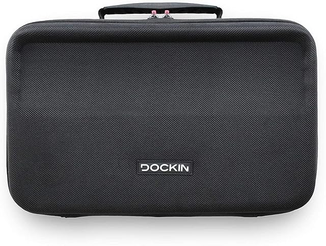 DOCKIN® D FINE 2 & D FINE+2 Mobilna torba | Wodoodporna torba podróżna - Twardy futerał zewnętrzny do przenośnych głośników Bluetooth, etui podróżne premium, etui ochronne z paskiem na i