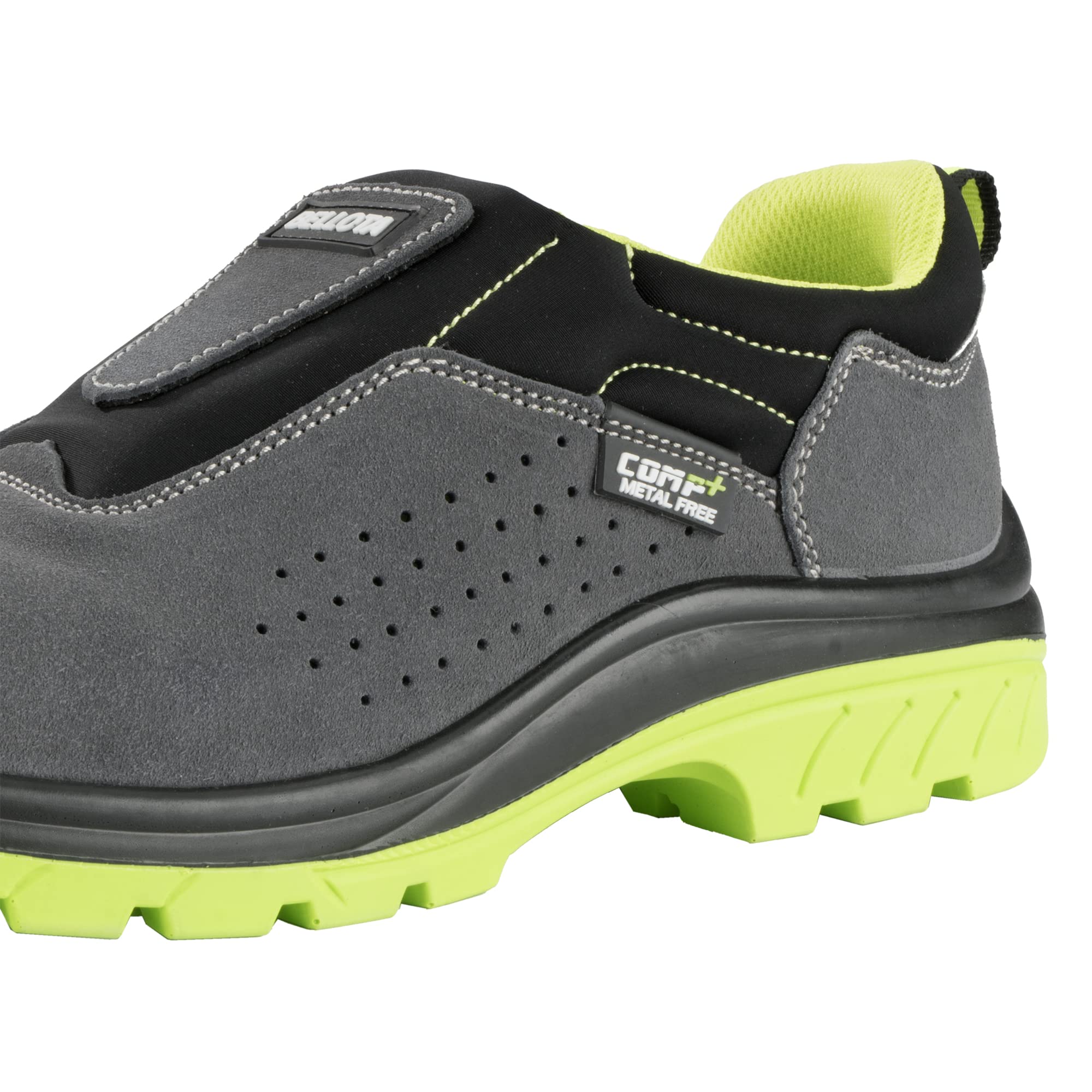 Bellota Zapato de Seguridad Comp+ Easy S1P / 7231242S1P, Incendios Hombre, Gris,Verde,Negro, 42 EU Ancho