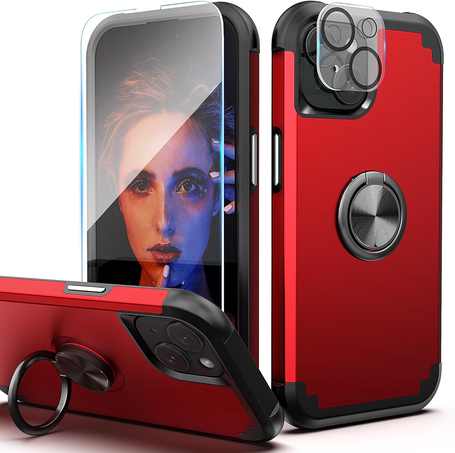 IDweel for iPhone 15 Plus Case with Screen Protector+360