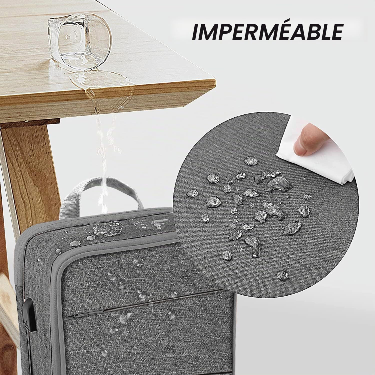 ZINZ Sac à Dos Fin et Extensible pour Ordinateur Portable, Résistant à l'eau, Compatible avec MacBook Pro 16" 2026-2019 M4 M3 M2 M1, Mac 15,4" et la plupart des PC 15"-16",D01G01