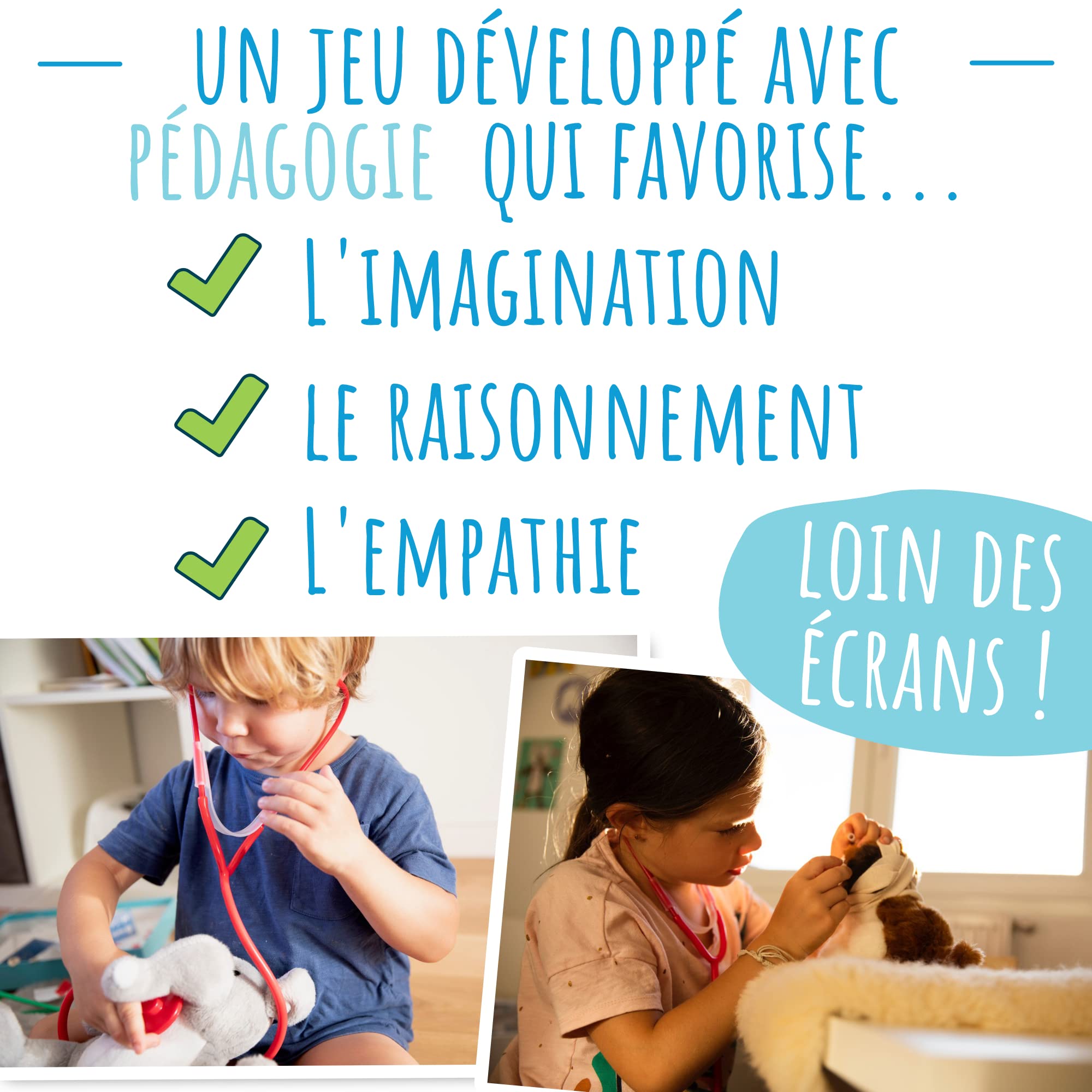 Coffret Si J’étais Vétérinaire - Jeu Éducatif 6 à 10 Ans - 70+ Accessoires - Jouet Cadeau Enfant Fille Garçon - Fabriqué en France