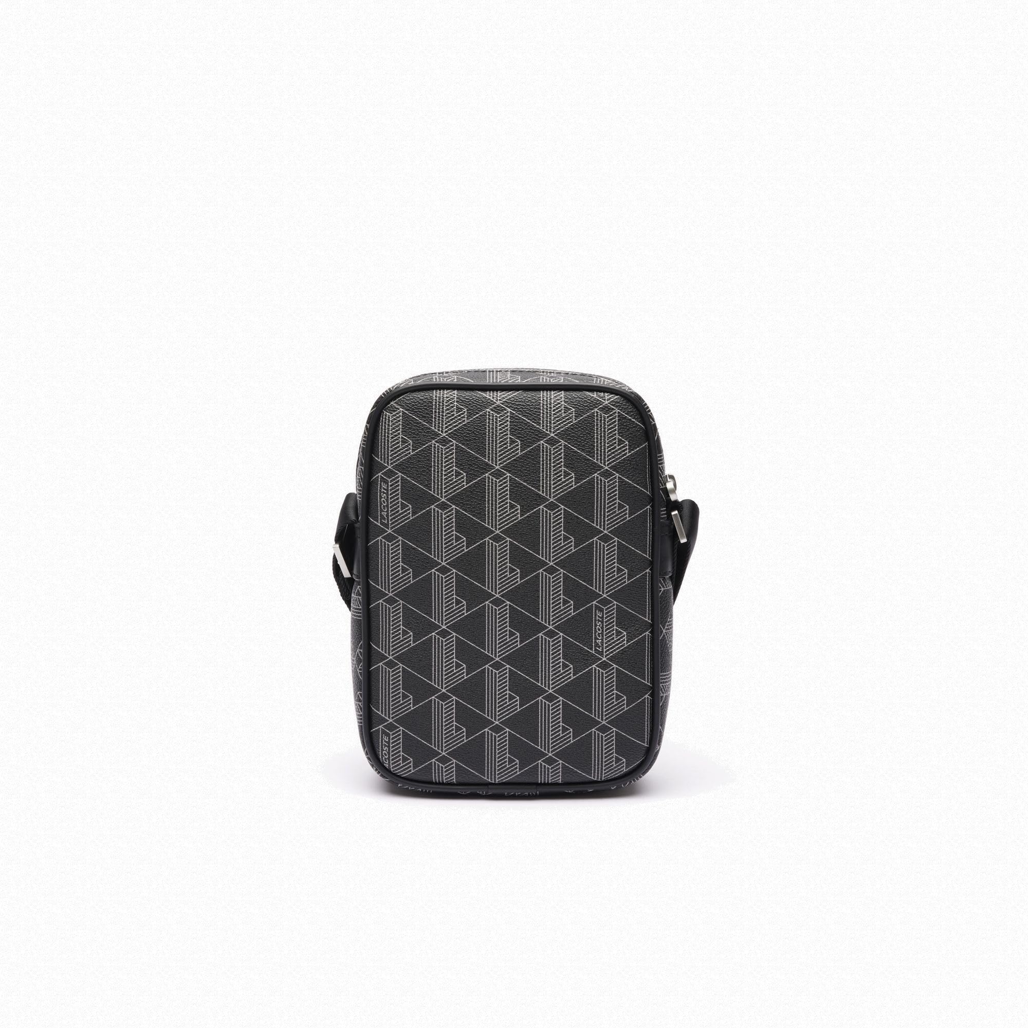 Lacoste Nh4410lx Sac à main pour homme, monogramme noir gris, taille unique UE, Monogramme Noir Gris, Taille unique