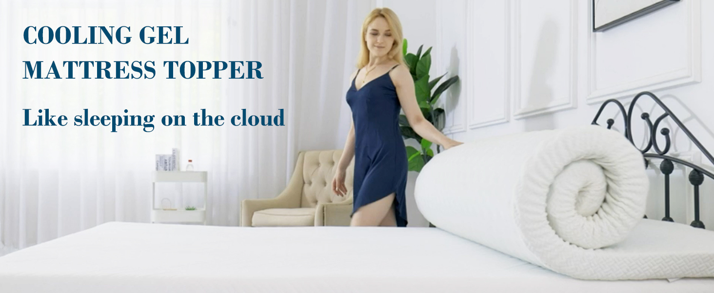 LUCID Topper ondulato in memory foam gel rinfrescante - Coprimaterasso