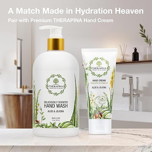 Miniatura 7 de Jabón líquido de manos de aromaterapia de lujo, vegano, lavado de manos hidratante con aloe vera, aceites botánicos, aroma de aloe jojoba, jabón