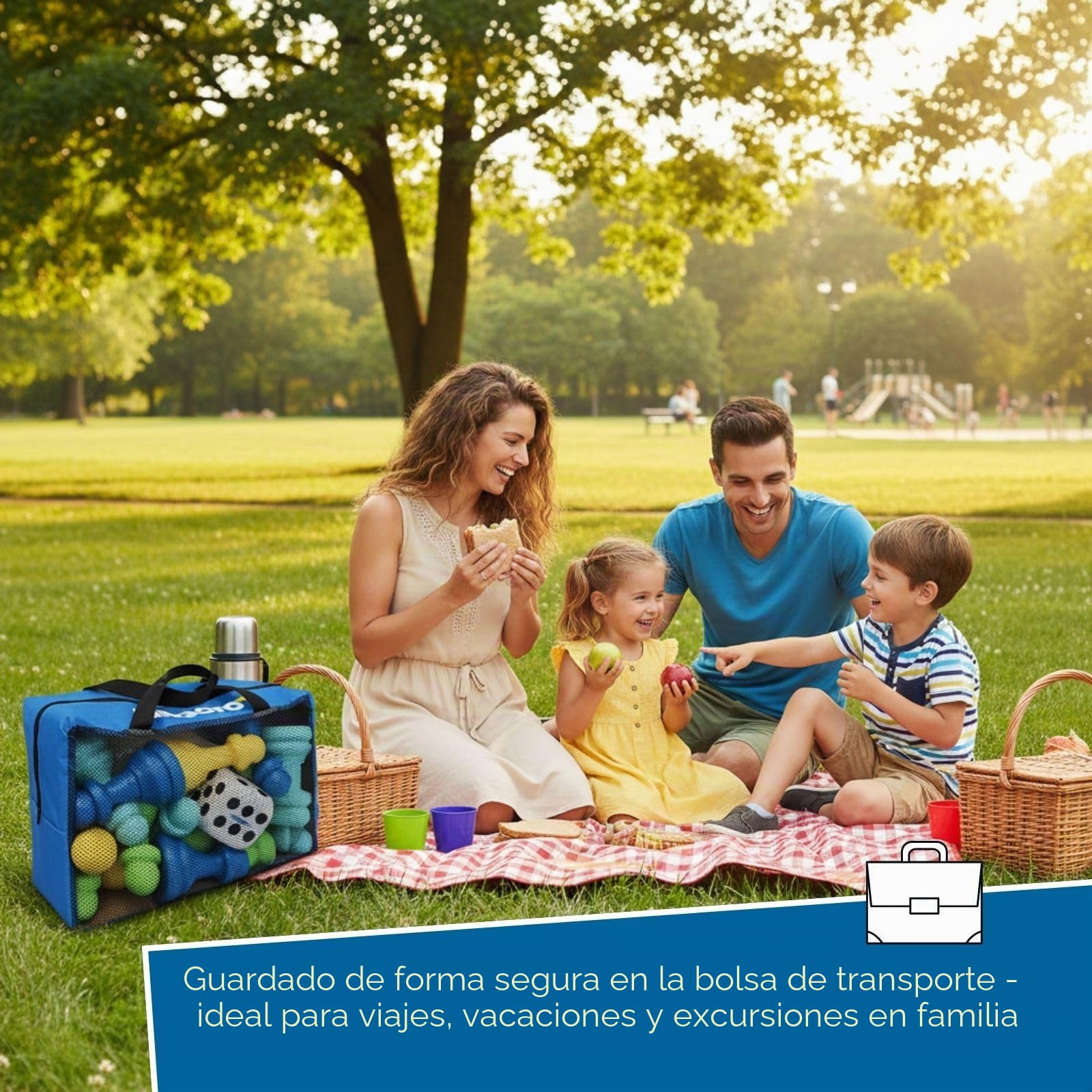 alldoro 60060 Ludo de jardín, Juego de Mesa XXL para Exteriores con 16 Piezas de Juego y Dados, para niños a Partir de 3 años y Adultos