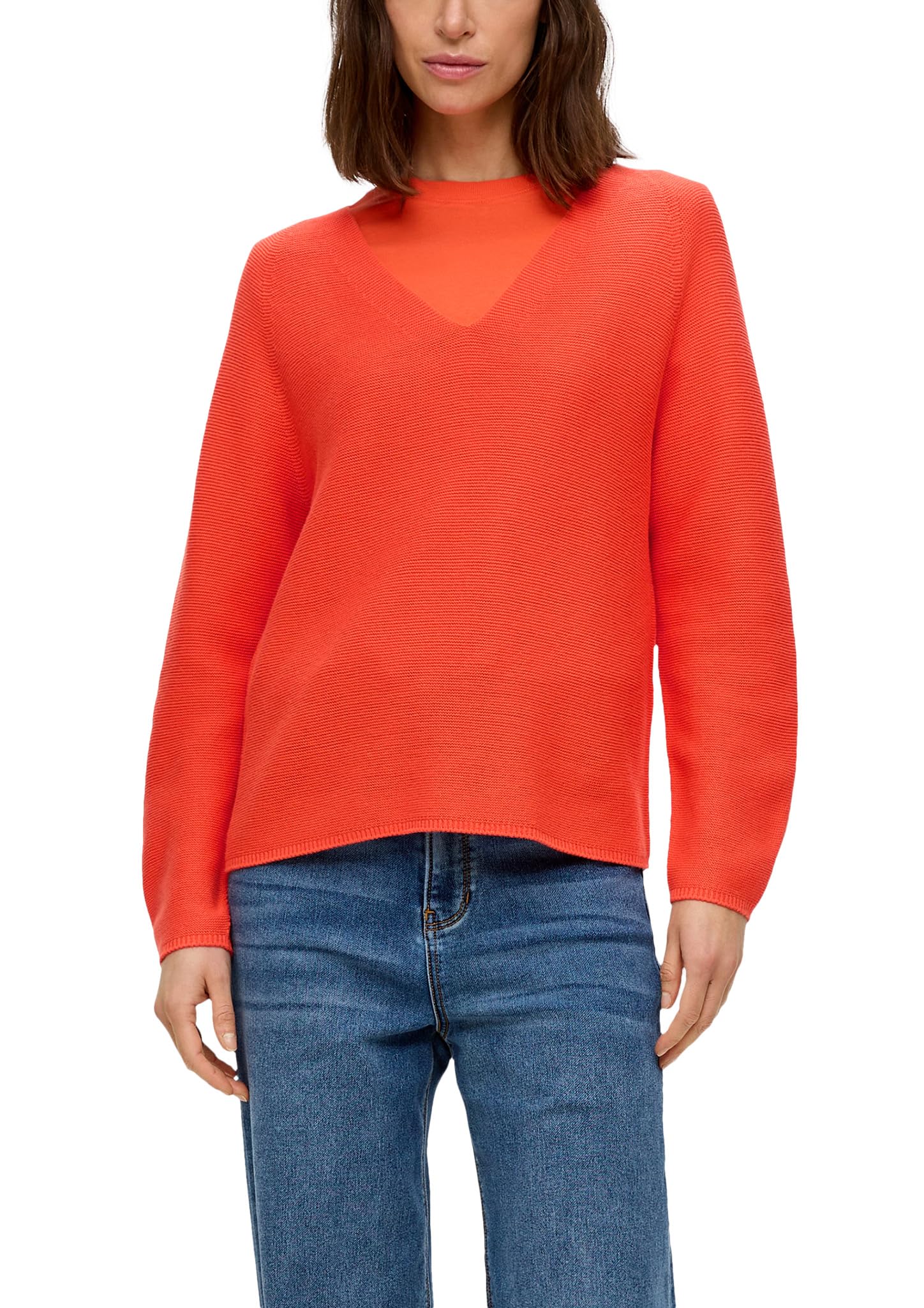s.Oliver Strickpullover mit V-Ausschnitt