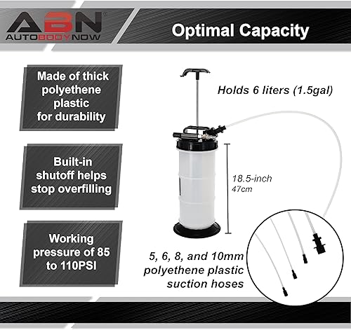 Miniatura 3 de ABN Bomba extractora de aceite de la bomba de vacío de fluido automotriz 6L para el cambio de aceite de la maquinaria del motor pequeño, del coche,