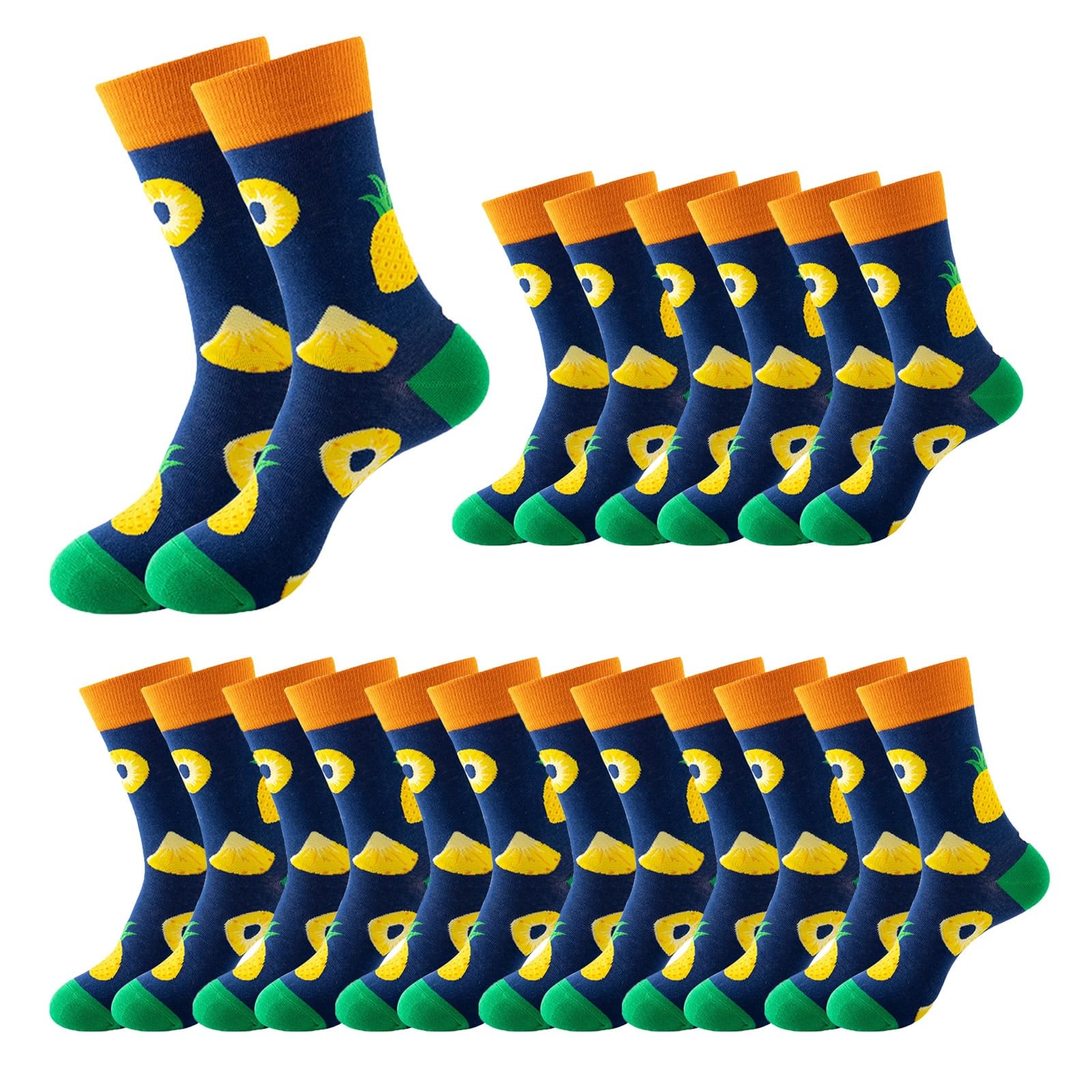 Chaussettes amusantes à motifs colorés lot de 100 paires