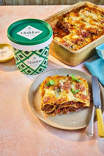 Miniatura 11 de Maldon Sal, copos de sal marina, 20 onzas (20.11 oz), bañera resellable, Kosher, natural, artesanal, gourmet, cristales piramidales