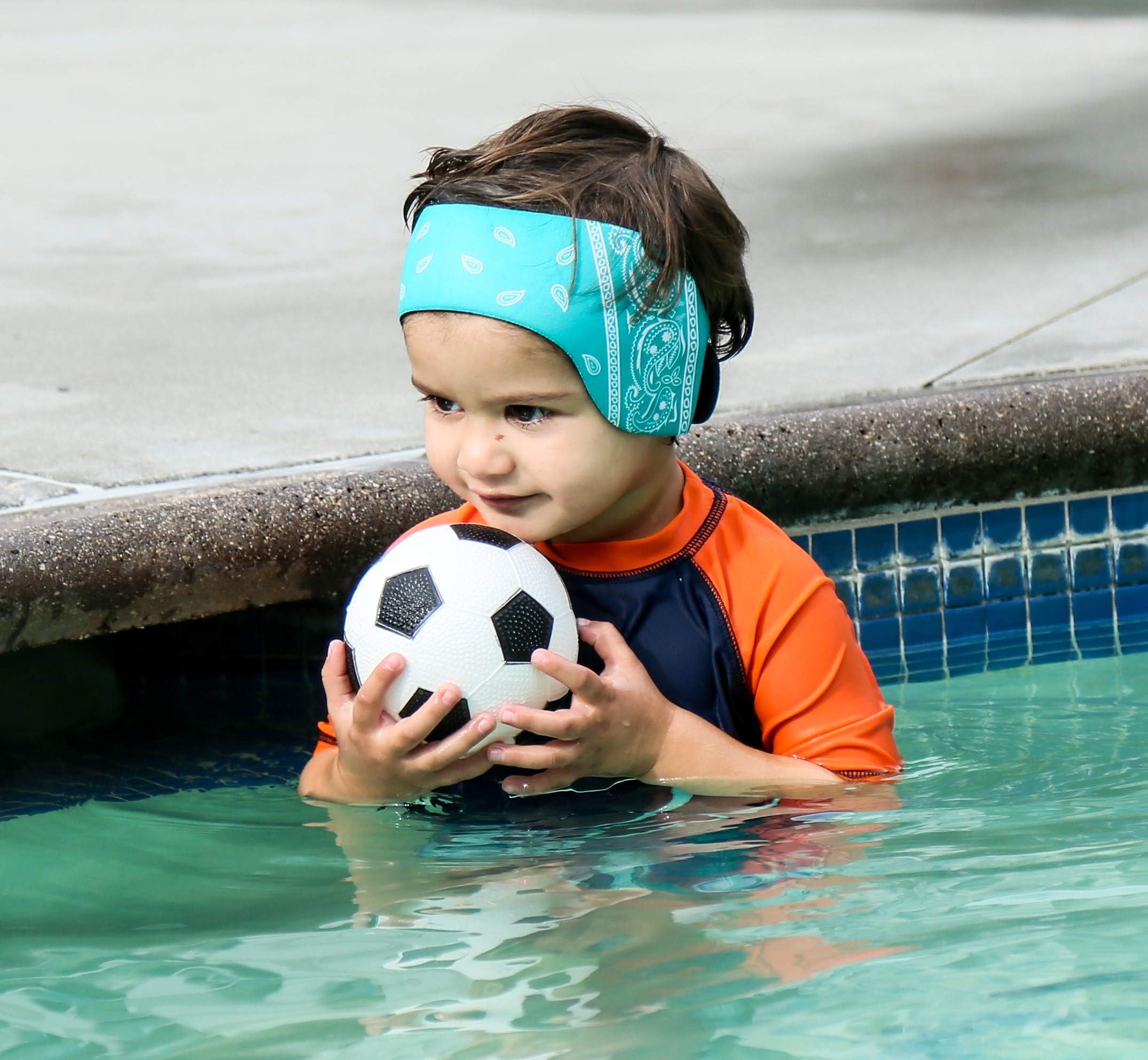 Swimming Headband for Kids, Babies, Toddlers, Adults - Ear Band Swim Protection from Swimmer Ears, Infections, Best to Cover and Protect Ear Plugs, Tubes, and Guards