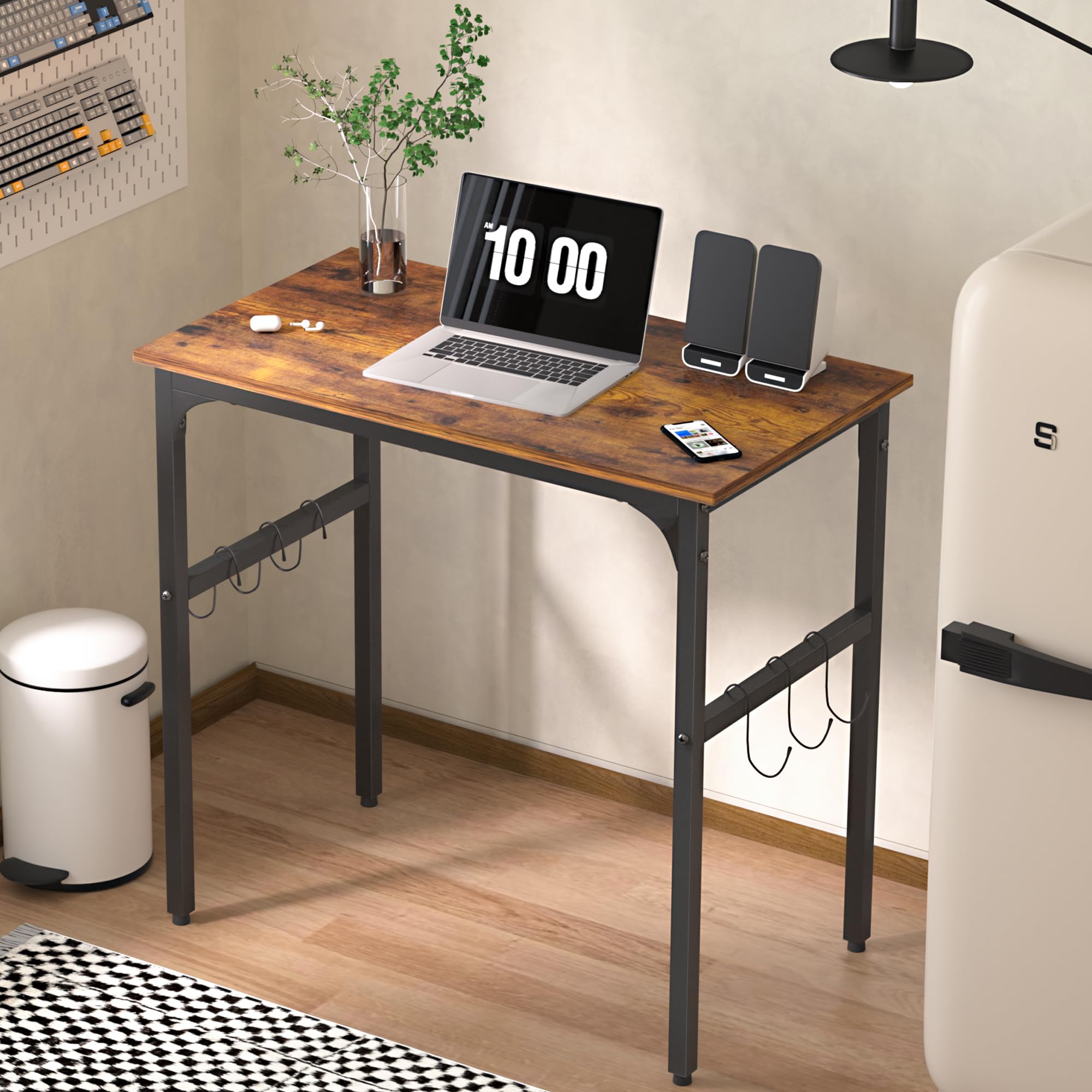 Computer Stable Table Snapklik.com : VECELO 32 Inch Small Computer Stable Writing Study Work ...