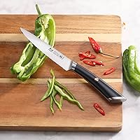 Vista 5 de Cangshan ELBERT Serie Alemán Acero Forjado 5" Cuchillo utilitario dentado (negro)