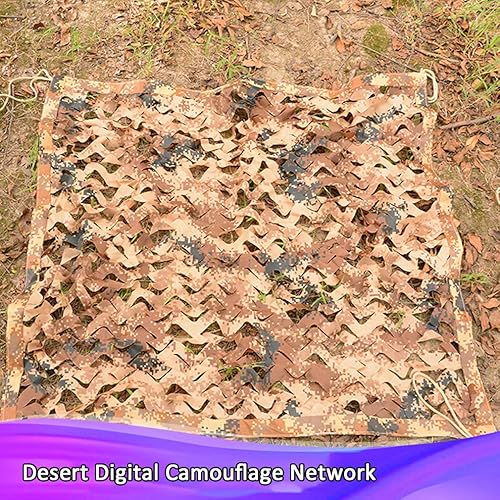 Miniatura 5 de KDDEON 420D espesar táctica militar desierto red de camuflaje digital, camping tiro caza avistamiento camuflaje red tema infantil