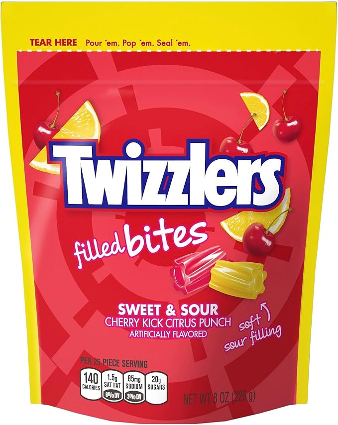 Amazon.co.jp Twizzlers Sweet & Sour Filled Licorice Candy Bites ツイズラー
