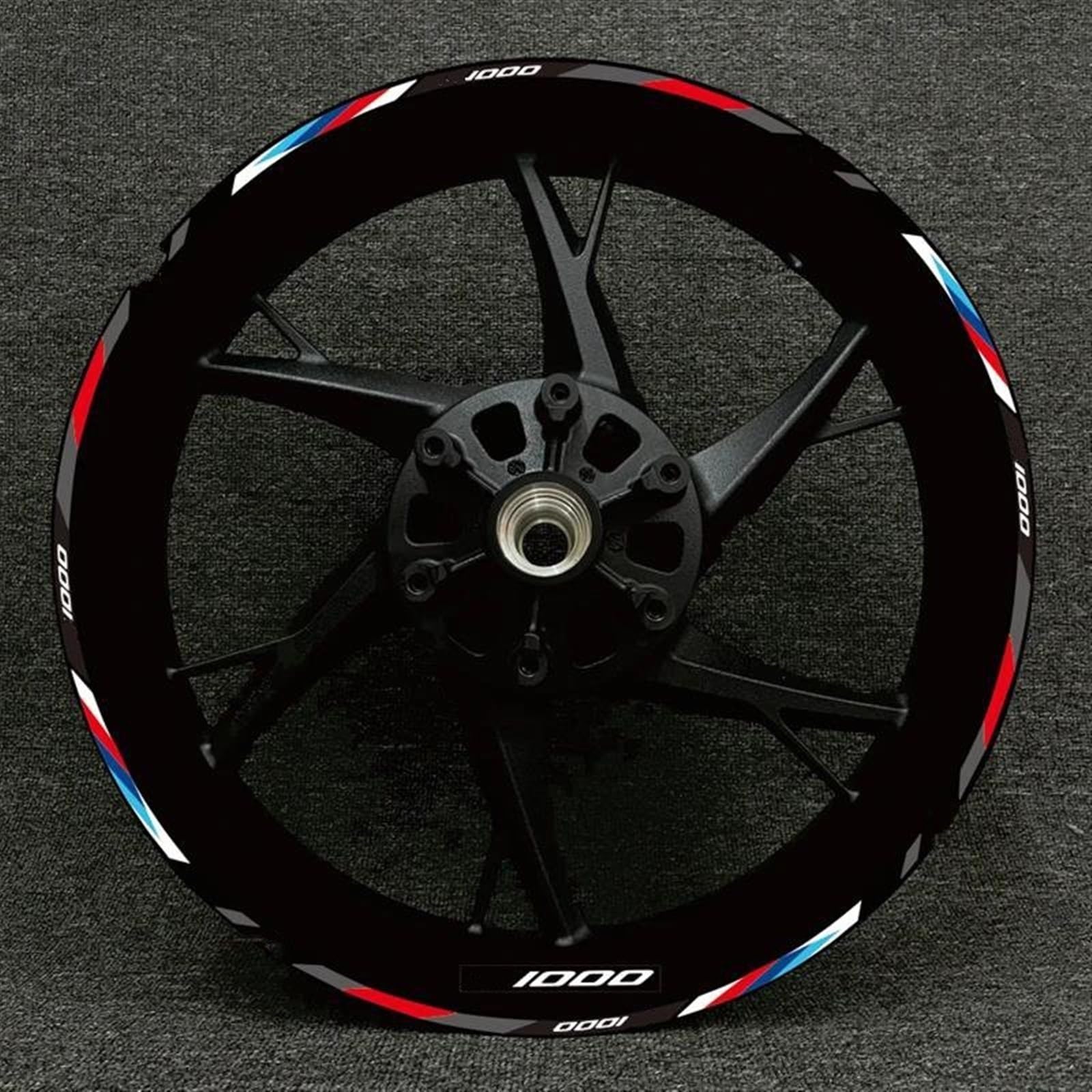 17 Inches Motorcycle Racing Equipment Tire Rim Adhesive Reflective Decal Sticker for BMW S1000XR S1000R 1000RR Motorbike(Color7)