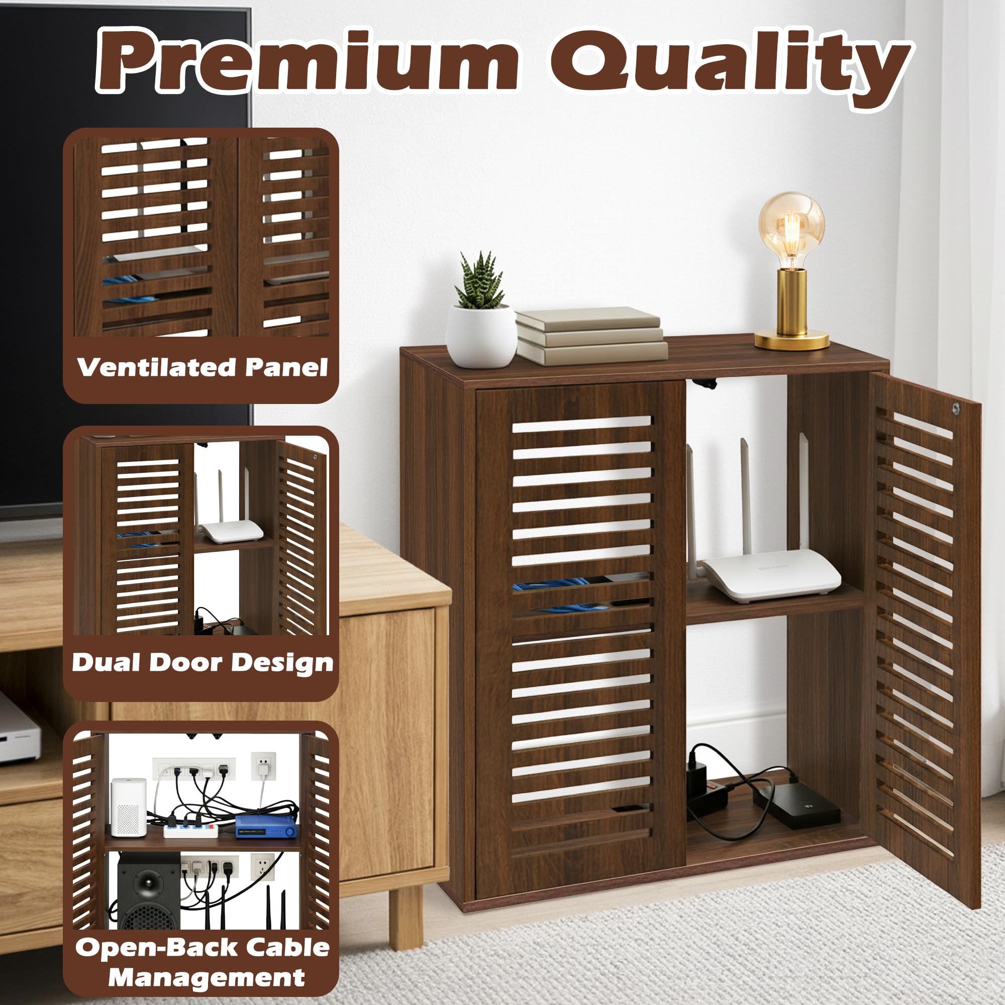 Wi-Fiルーター キャッシュドロア セット Amazon.com: WiFi Router Storage Cabinet, Floor Standing Router