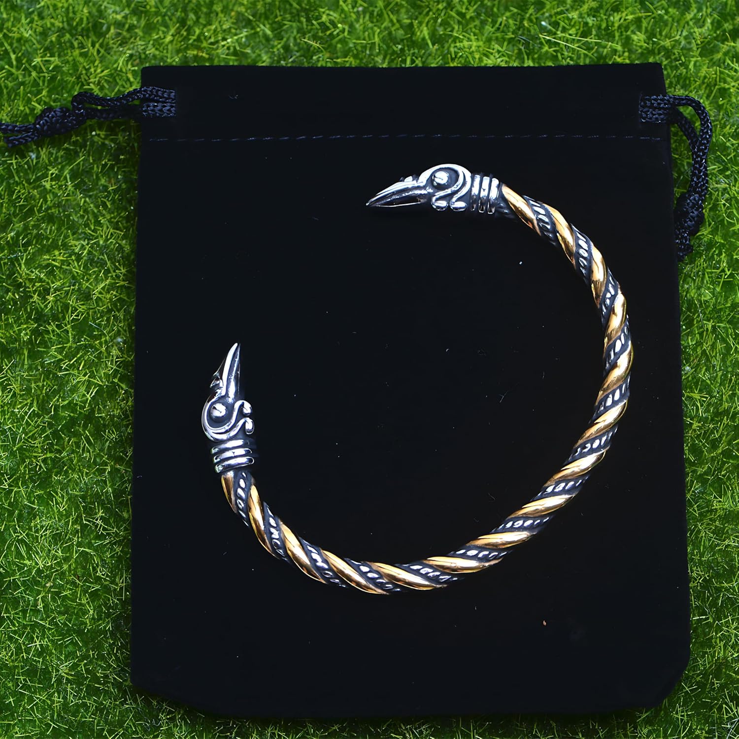 Stainless Steel Viking Bracelet Men's Cuff Bracelet For Men Talisman Jewelry - Image 9