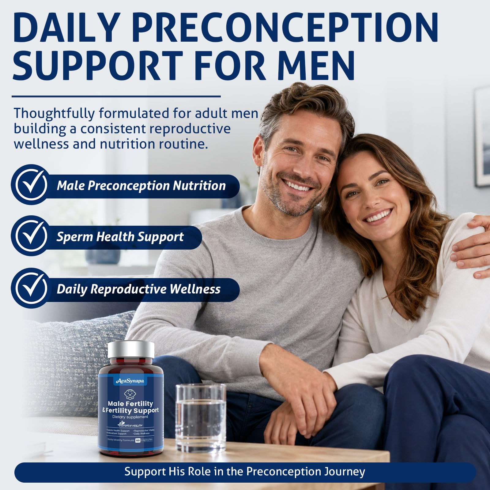 Male Fertility Supplements for Men, 10-in-1 Preconception Formula, 60 Caps — Amazon image 5