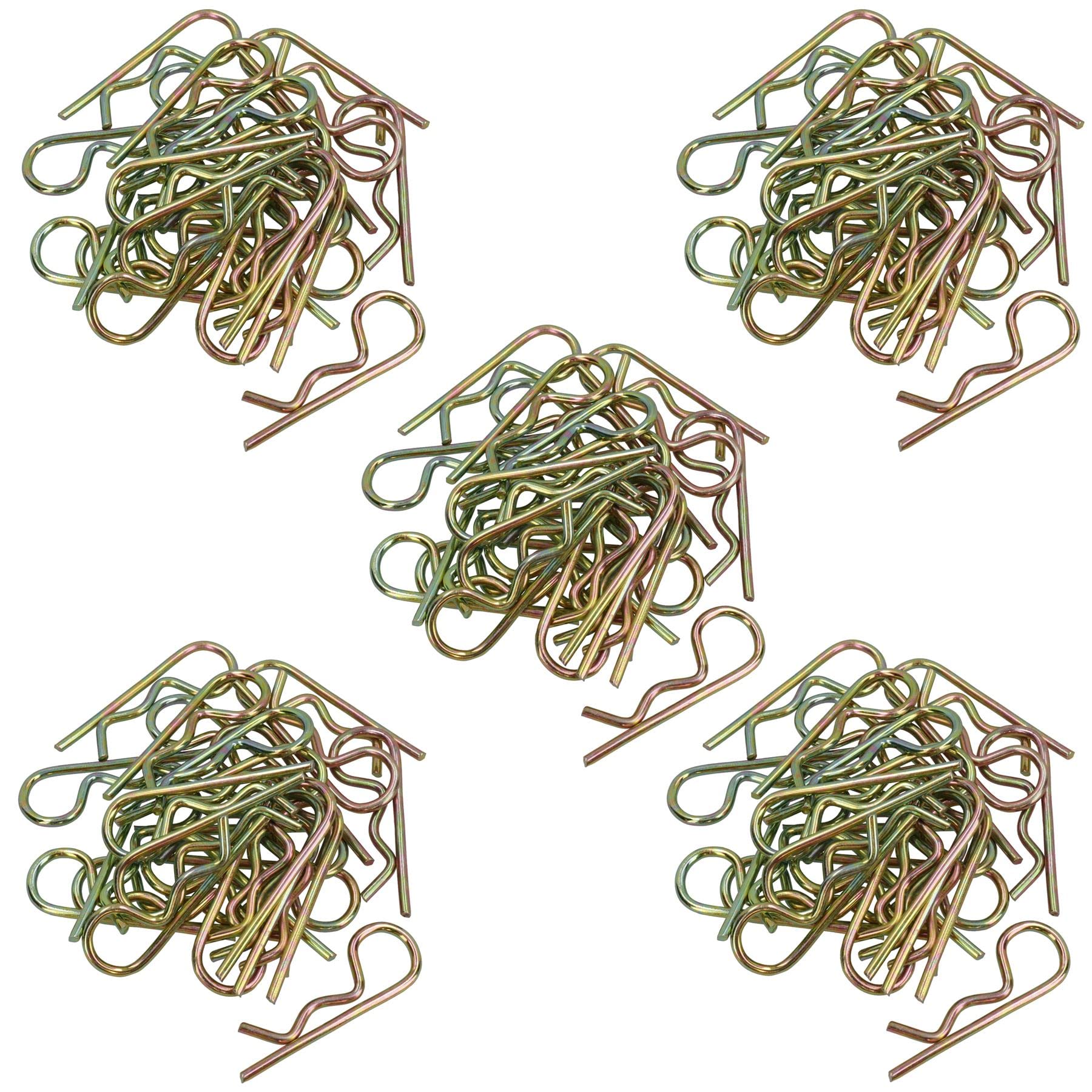 5mm R Clips Hair Pin Spring Cotter Pin Hitch Lynch Cotter Zinc Plated Steel 125pk
