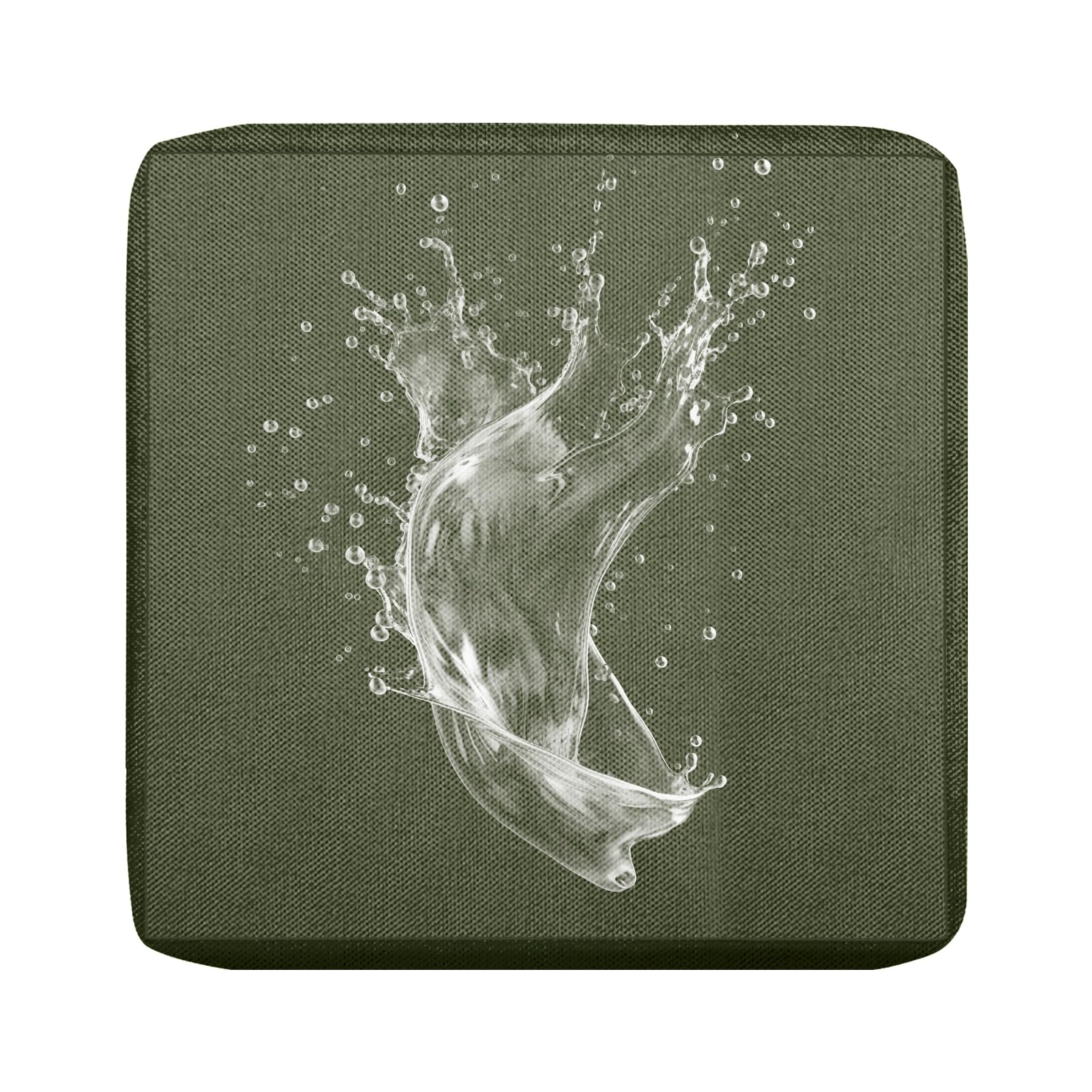 BXFUL Outdoor Patio Sofa Cushion Cover, Waterproof Stretch Replacement Seat Cushion Cover for Outdoor Furniture Garden Backyard with Zipper, Washable Furniture Cover (Olive Green,60x60cm(Pack of 1))