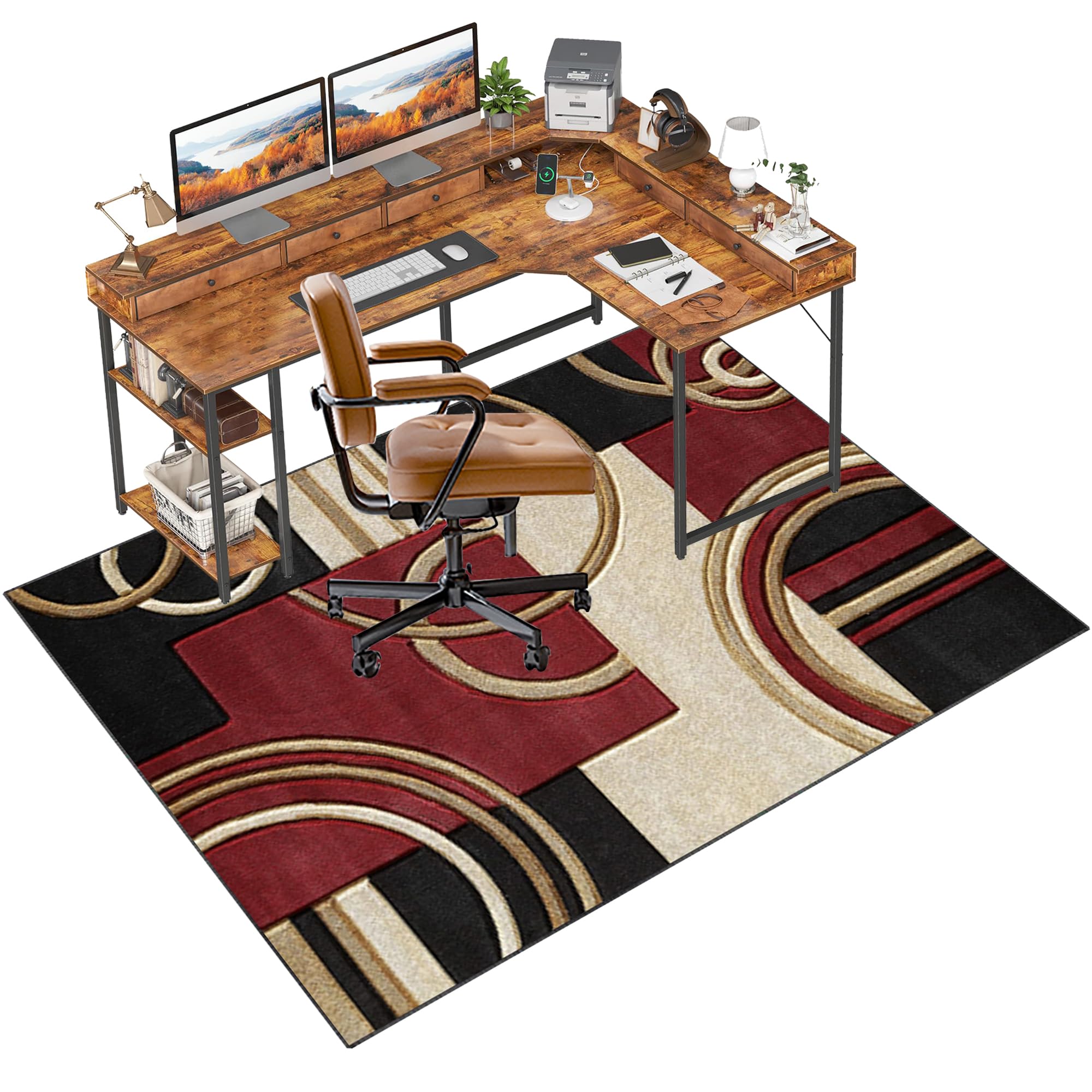 Tapis de protection de chaise de bureau isolant et anti-rayures