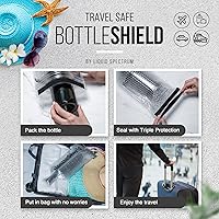 Vista 3 de Liquid Spectrum Bottle Shield - Bolsa de viaje reutilizable con protector de vino (paquete de 6) – Funda irrompible para botella, a prueba de fugas
