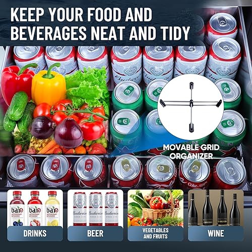 Miniatura 4 de Refrigerador de cajones para exteriores, refrigerador de bebidas de 24 pulgadas con puerta sin costuras de acero inoxidable que puede contener 154