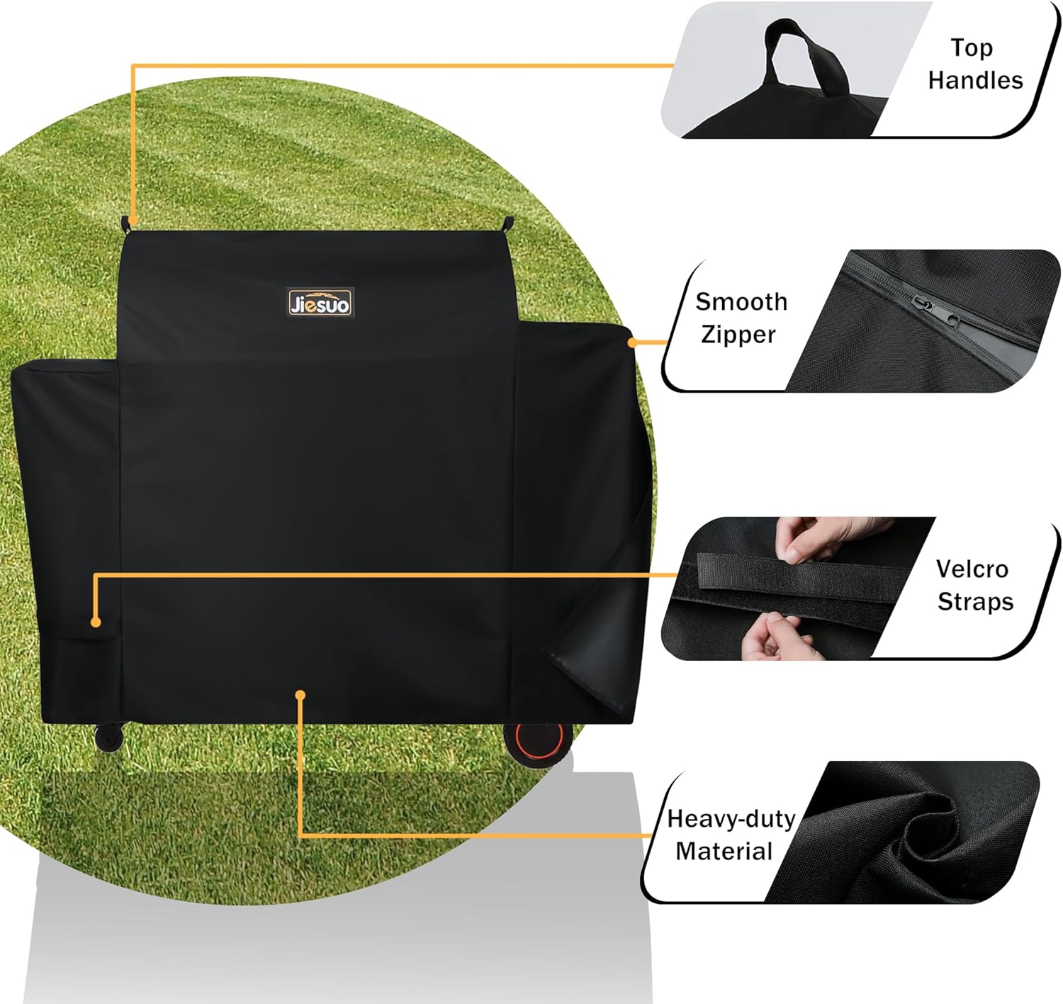 Grill Cover for Traeger Timberline 1300 Grills, Heavy Duty Waterproof Traeger Pellet Grill Cover, Special Zipper Design
