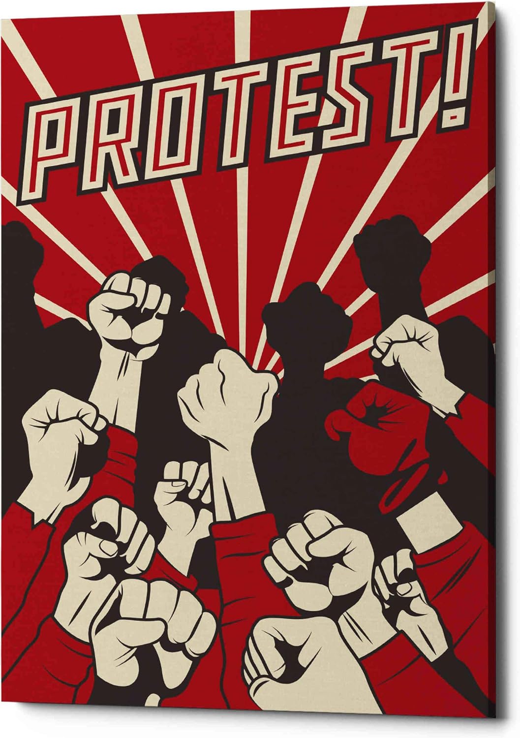 Epic Graffiti 'Protest' Canvas Wall Art, 12"x18"