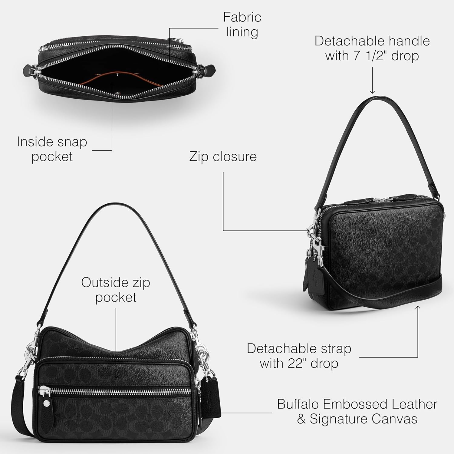 COACH Dakota Crossbody Bag in Signature - Image 4