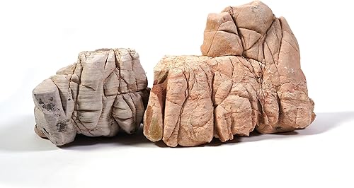 Miniatura 6 de LANDEN Piedra de piel de elefante natural con múltiples texturas (18 libras, 3  9 pulgadas, 7 unidades) para acuario, paludario, terrarios,