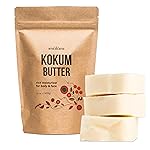 Raw Kokum Butter Unrefined - Body Butter Bar for Soap Making and DIY Lotion, Skin and Hair Products - Pure, Unscented Moisturizer for Skin - Kokum Butter 1 lb Block