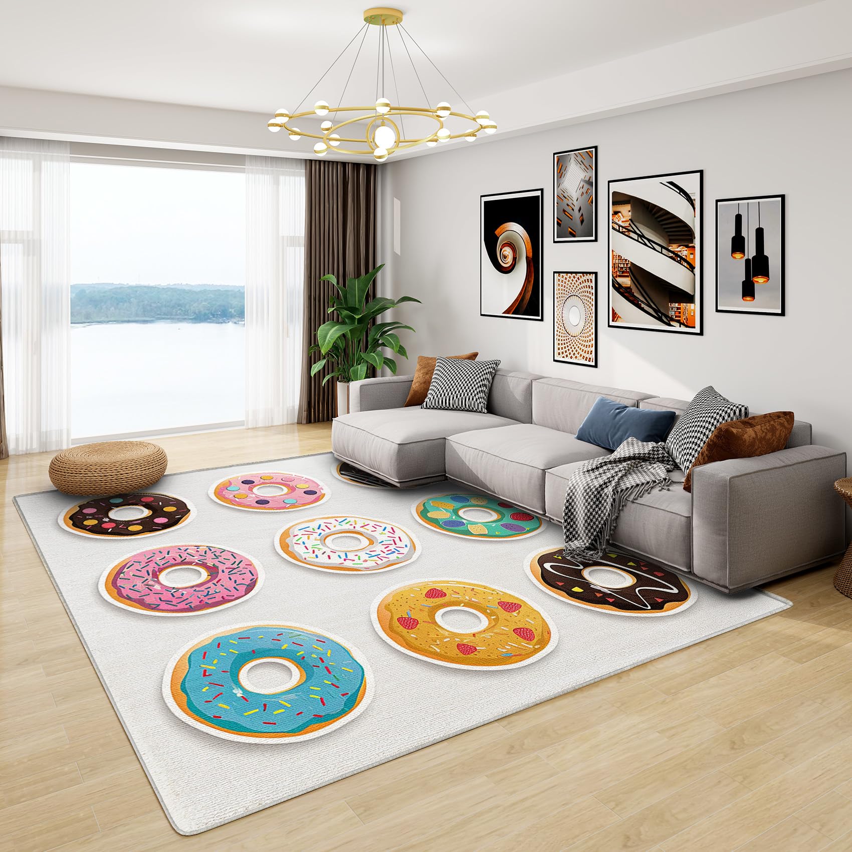 Amazon.com: Phtbz Donut Rug for Classroom - Donut Rug, 7x9 ft